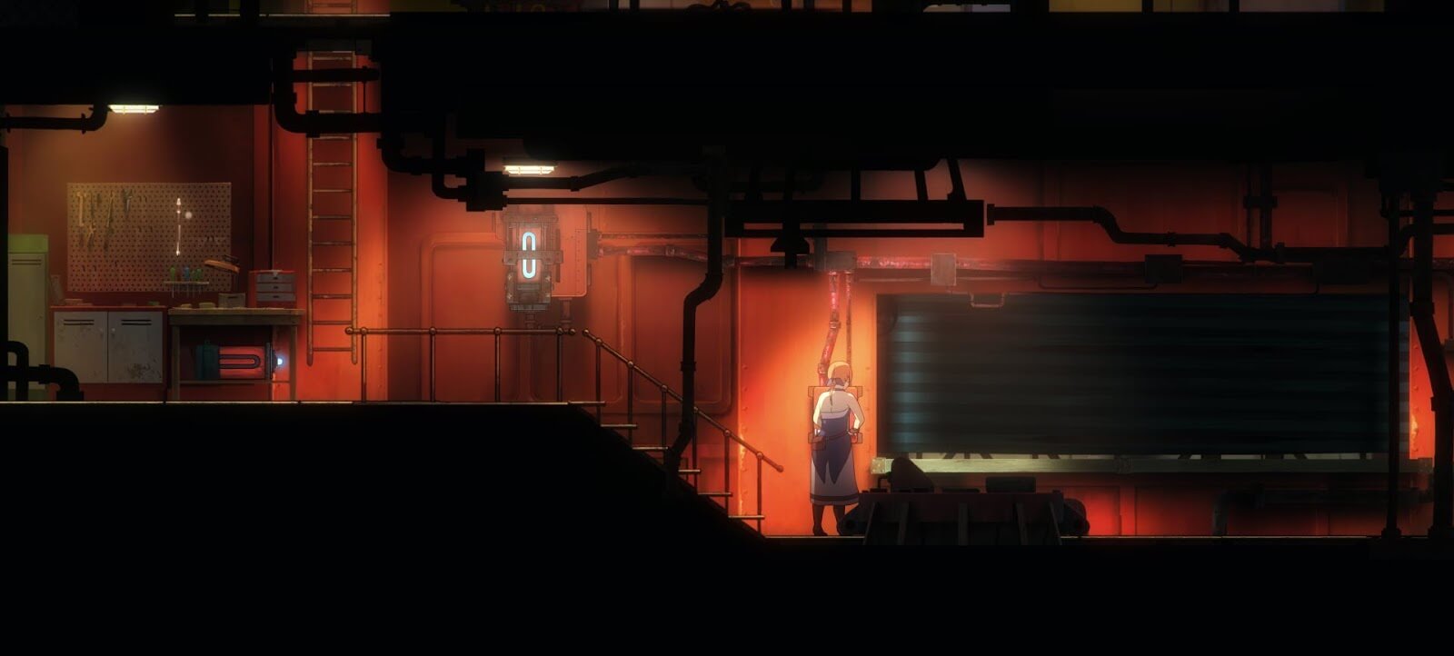 Anne in an orange room