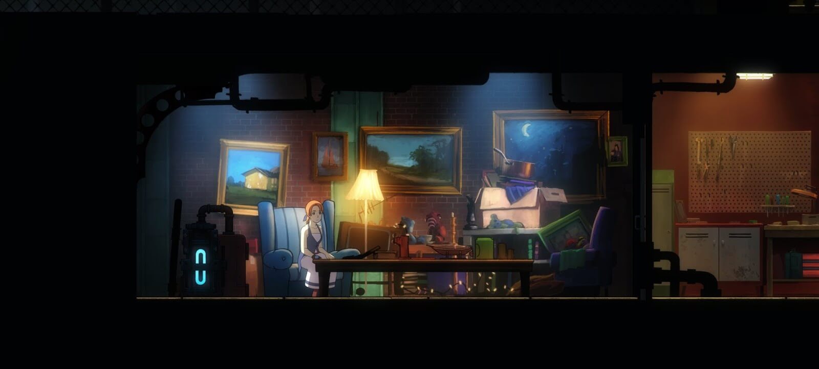 Anne sitting in a living room