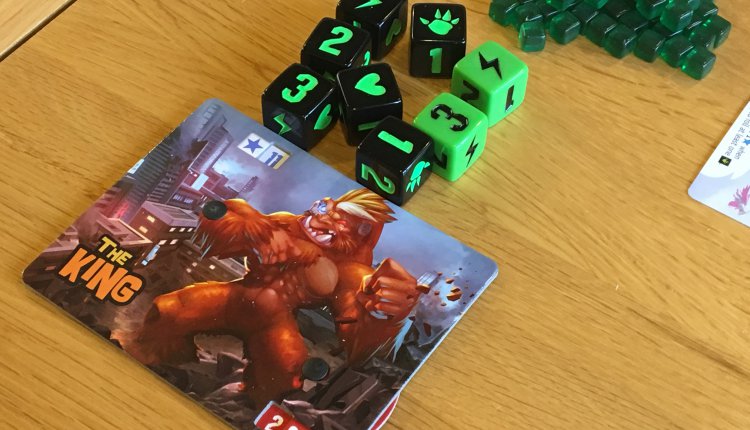 King of Tokyo Dice and Character Card