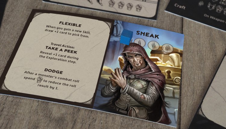Unbroken Solo Tabletop Dungeon Crawler Character Card Closeup