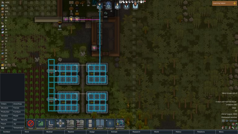 rimworld tips for placing power conduits