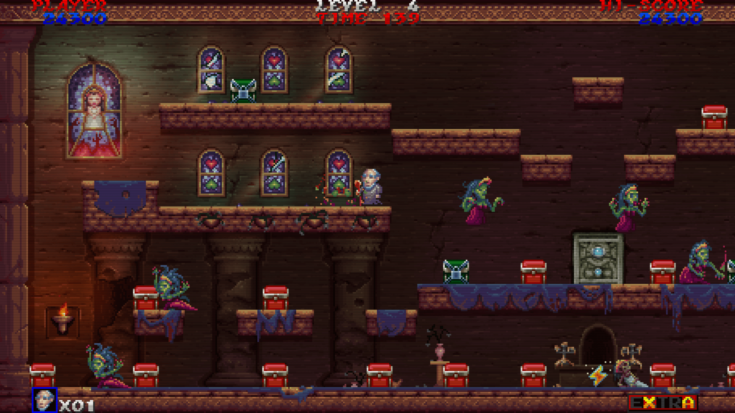 This stage is full of angry zombie ladies.